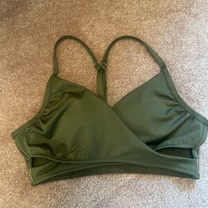 PINK Olive Green sports bra